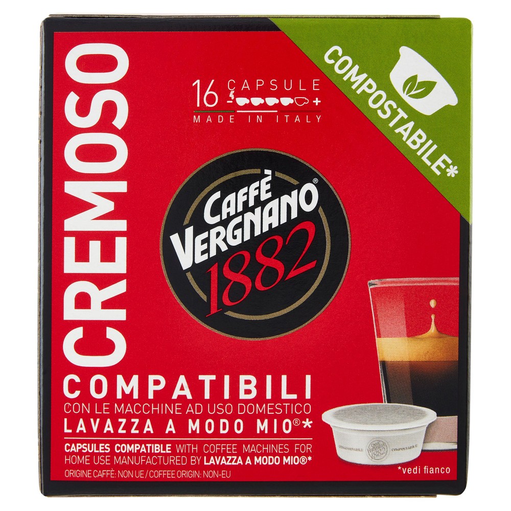 Capsule Caffè Cremoso Compatibili Lavazza 16pz Caffè Vergnano - Foto 1