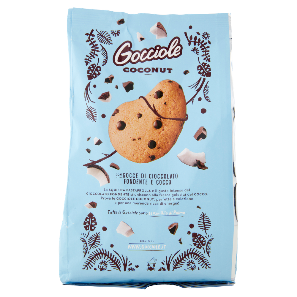 Biscotti Gocciole Coconut Con Cioccolato Fondente E Cocco Pavesi - Foto 3