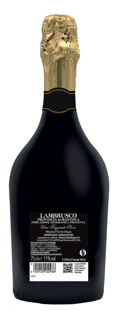 Lambrusco Rosso Secco Provincia Di Mantova Igp Trida - Foto 2