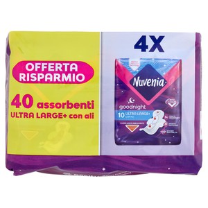 40 Assorbenti Ultra Large Notte Con Ali Nuvenia - Foto 1