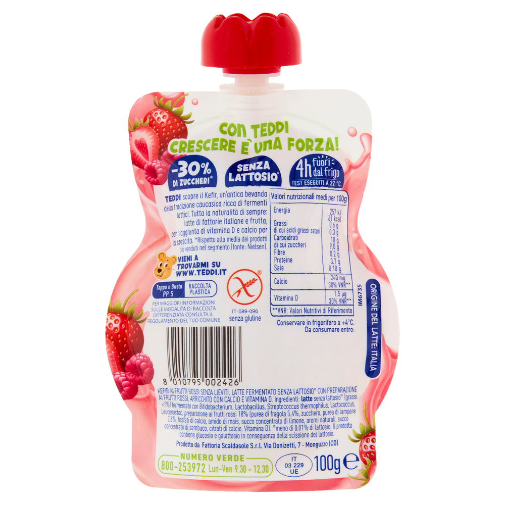Kefir Frutti Rossi Pouch Teddi - Foto 3