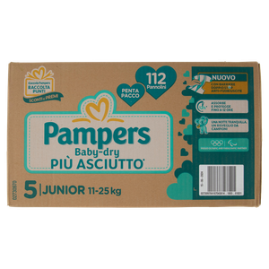 112 Pannolini Baby Dry Pentapack Junior Pampers - Foto 3