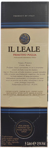 Vino Rosso Bag In Box Primitivo Puglia Il Leale - Foto 2