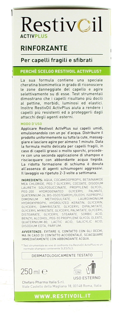 Olio Shampoo Antiforfora Activ Plus Restivoil - Foto 2