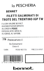 Filetti Salmonati Di Trote Del Trentino Igp Filiera Valore Bennet