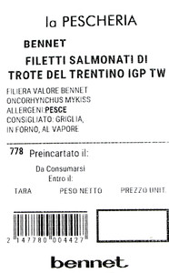 Filetti Salmonati Di Trote Del Trentino Igp Filiera Valore Bennet - Foto 3