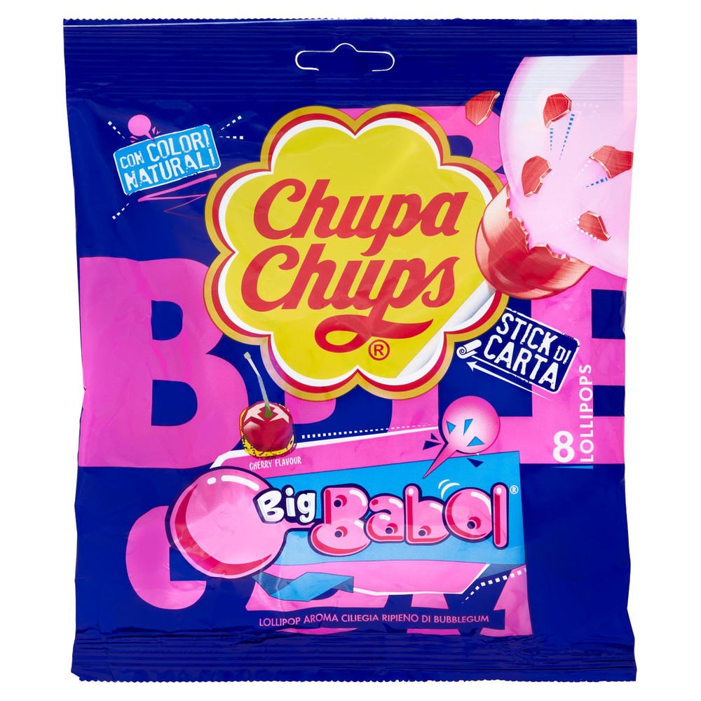 Chupa Chups Big Babol Lollipop Gusto Ciliegia Ripieno Chewing Gum | Bennet  Online