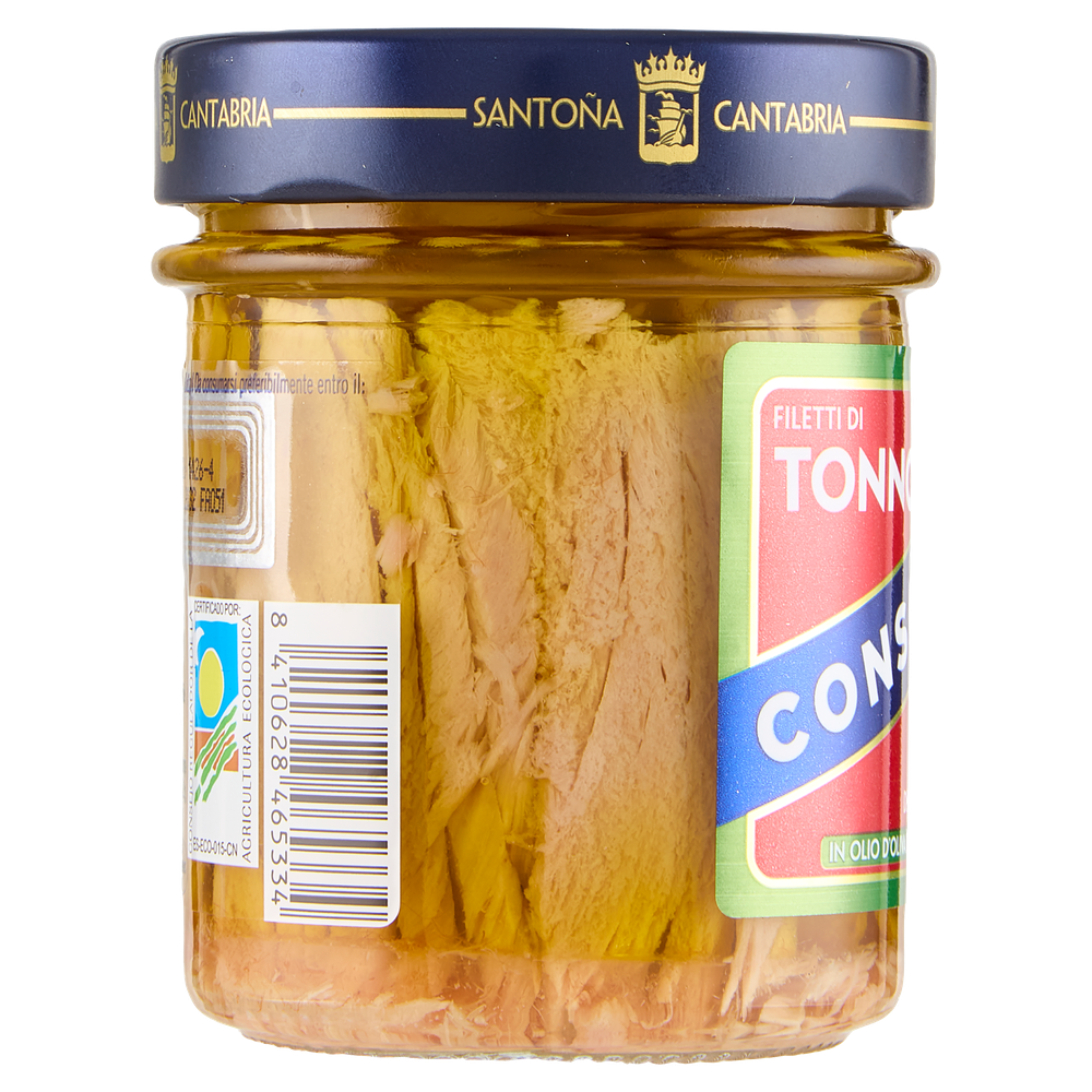 Filetto Di Tonno Bio In Olio Extra Vergine In Vaso Consorcio - Foto 2