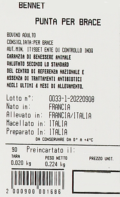 Punta Di Manzo Per Brace Filiera Valore Bennet - Foto 3