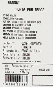 Punta Di Manzo Per Brace Filiera Valore Bennet - Foto 3