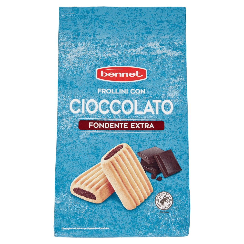 Biscotti Frollini Con Cioccolato Fondente Extra Bennet - Foto 1