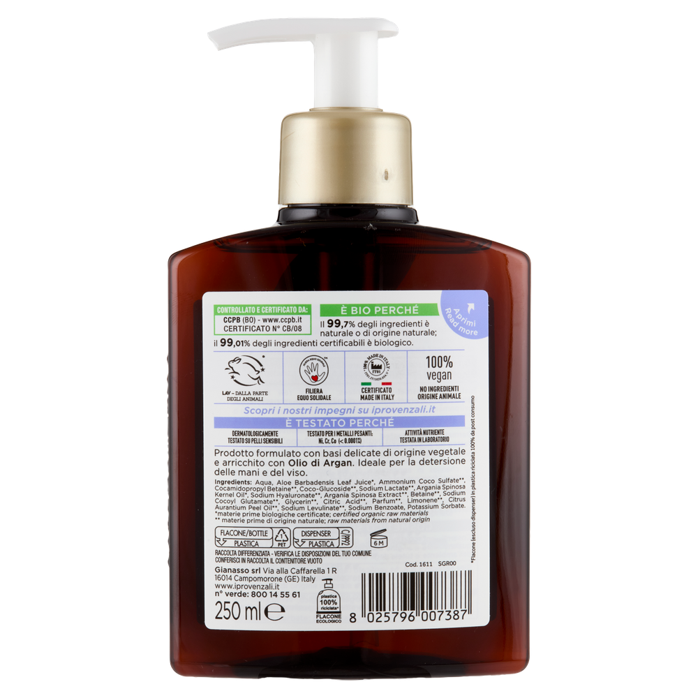 Sapone Liquido Argan I Provenzali - Foto 3