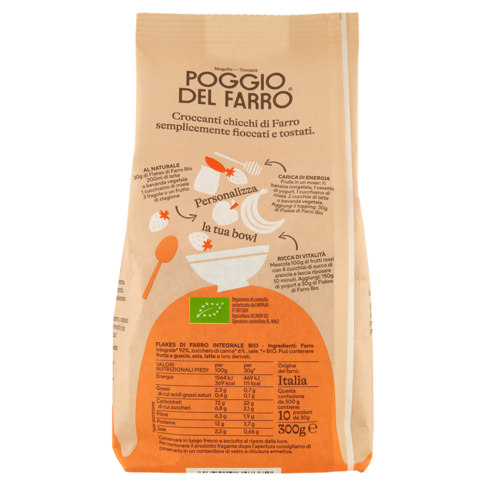 Cereali Flakes Di Farro Integrali Bio Poggio Del Farro - Foto 3