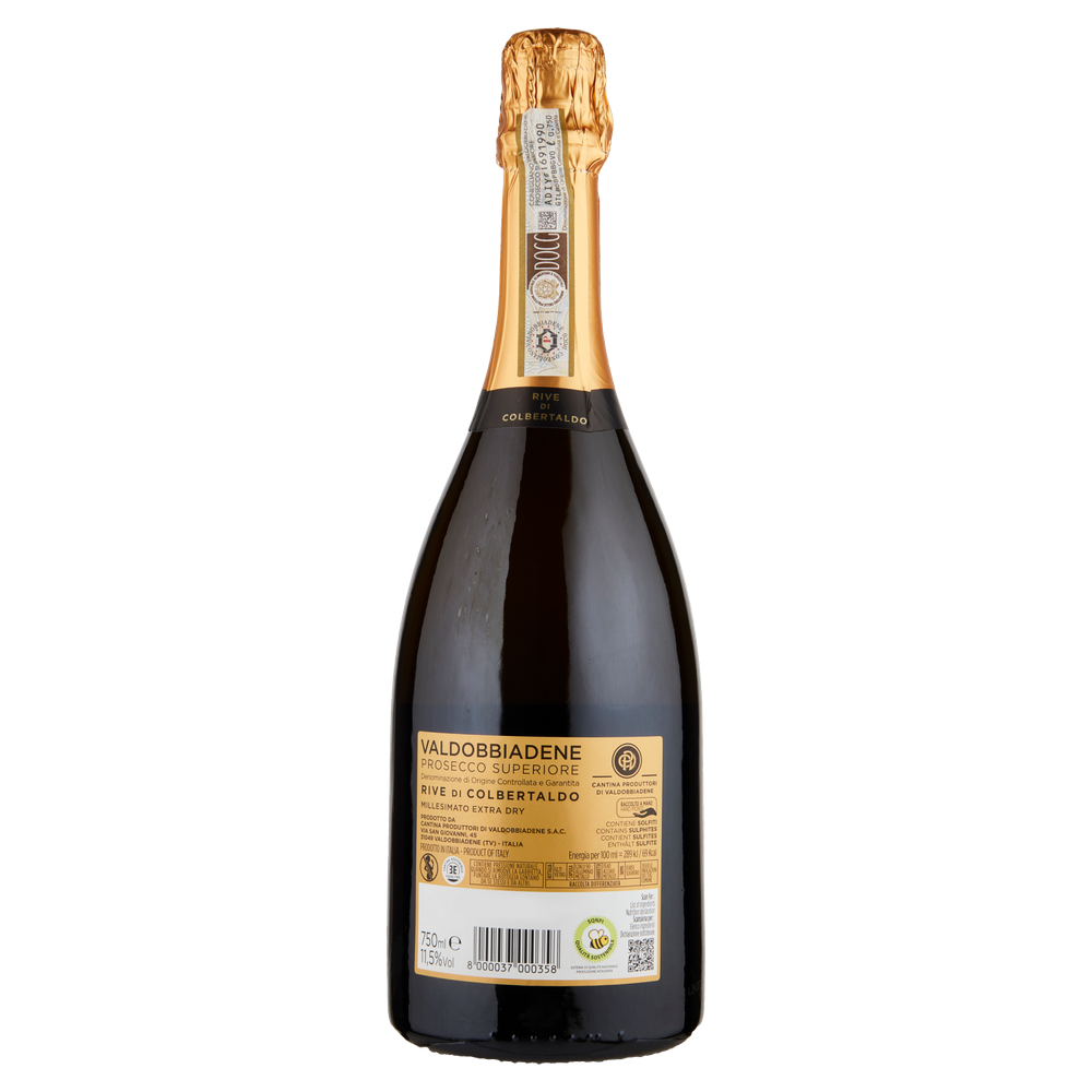 Prosecco Docg Valdobbiadene Superiore Colbertaldo Extra Dry Millesimato - Foto 3