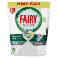Pastiglie Lavastoviglie Platinum Limone Fairy, 43 Capsule Pastiglie Lavastoviglie Platinum Limone Fairy, 43 Capsule