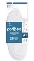 Minicalze Lui Uomo 43 / 46 Bianco Conf Da 3 Pompea Minicalze Lui Uomo 43 / 46 Bianco Conf Da 3 Pompea