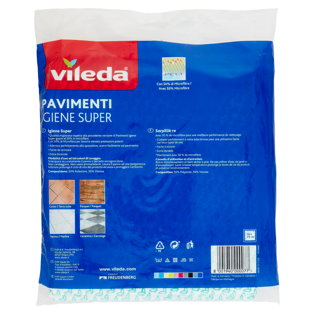 Panni Pavimenti Igiene Super Vileda, Conf. Da Pz.3 - Foto 3