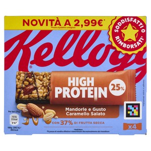 Barretta High Protein Alle Mandorle E Caramello Salato 4x35g Kellog's - Foto 1