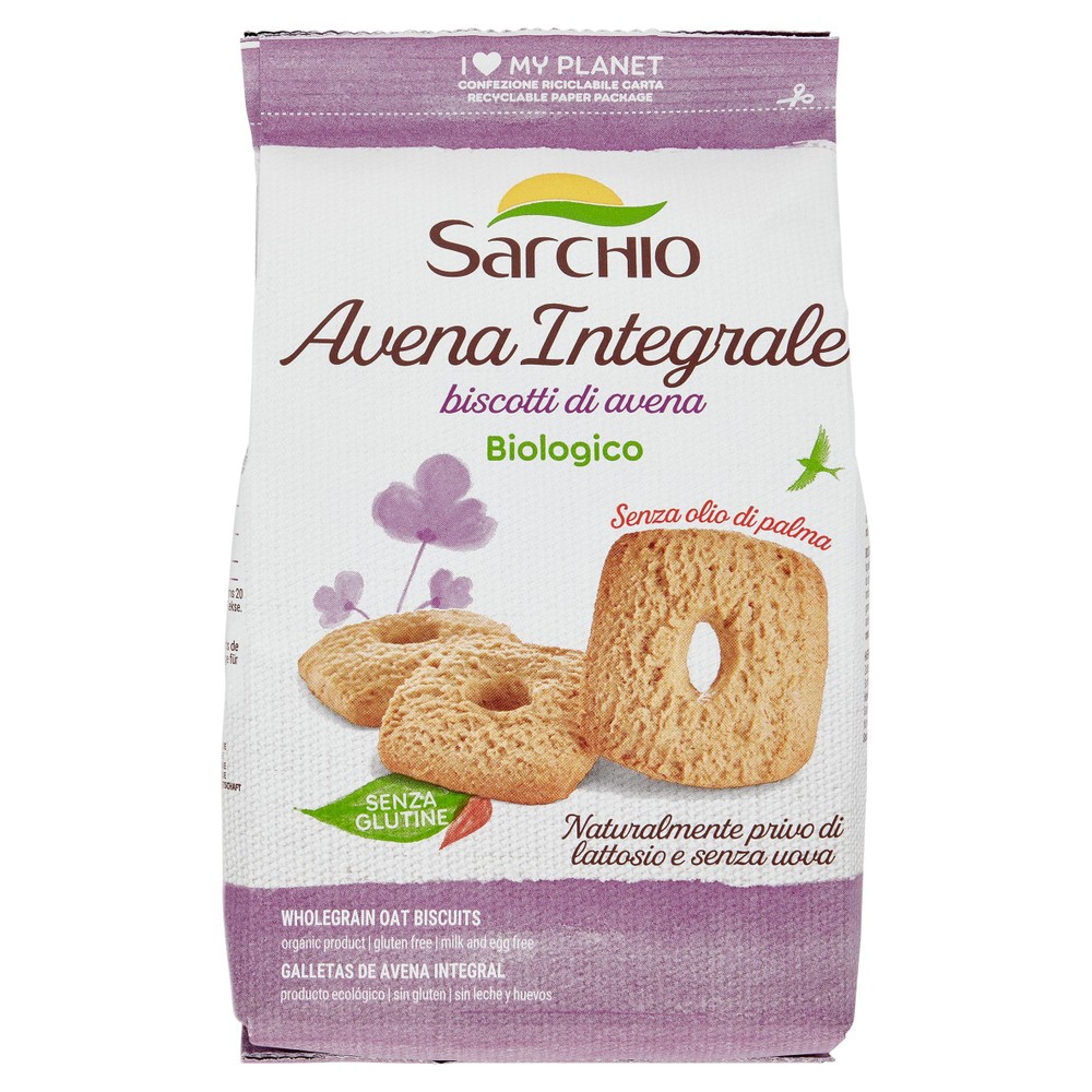 Sarchio Avena Integrale Biscotti Di Avena Biologico 200 G - Foto 1