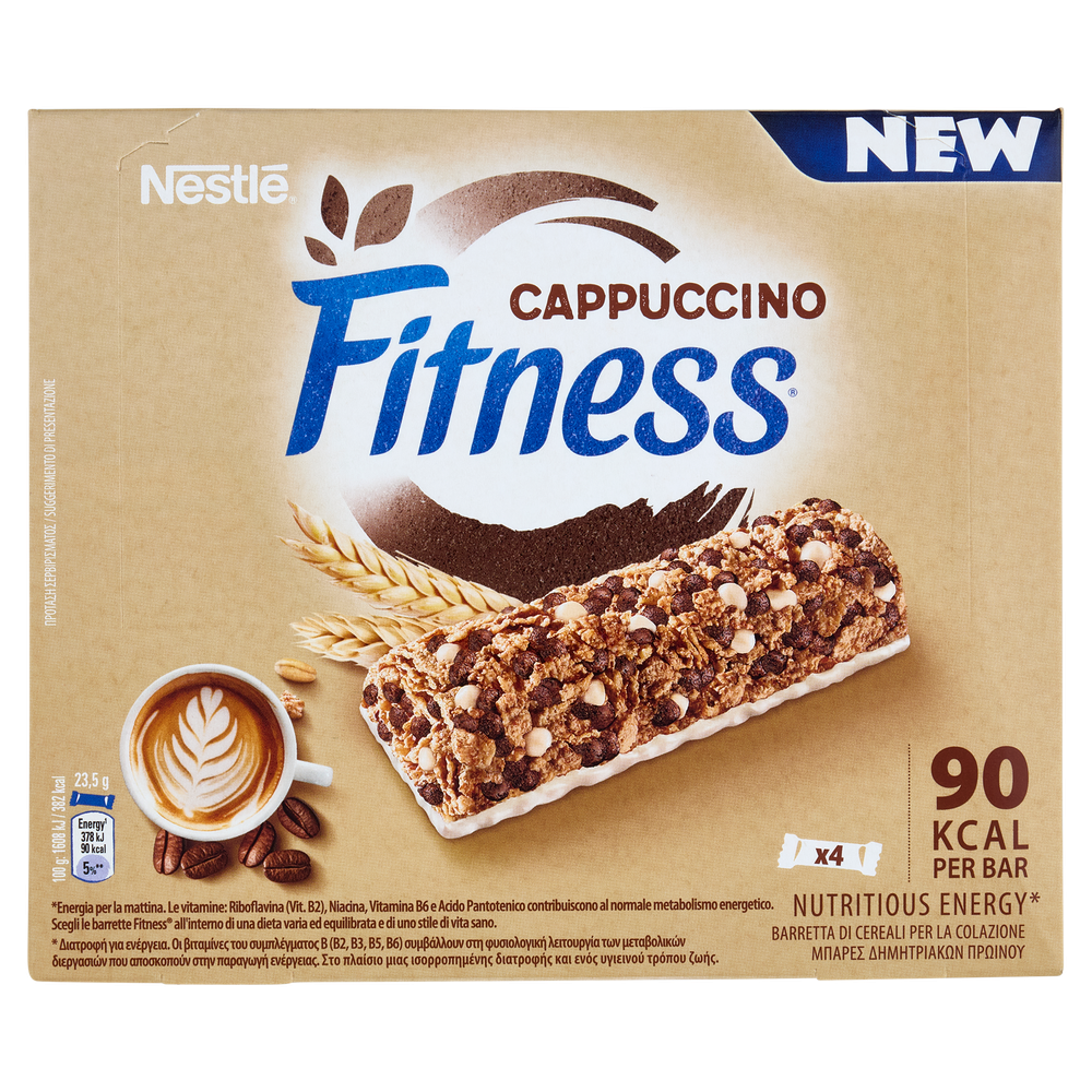 Fitness Cappuccino Barrette Cereali Integrali 4 Pezzi Da 23,5g - Foto 1