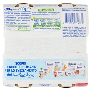 Omogeniezzato Prugna E Mela Biologica 4x100g Humana - Foto 3