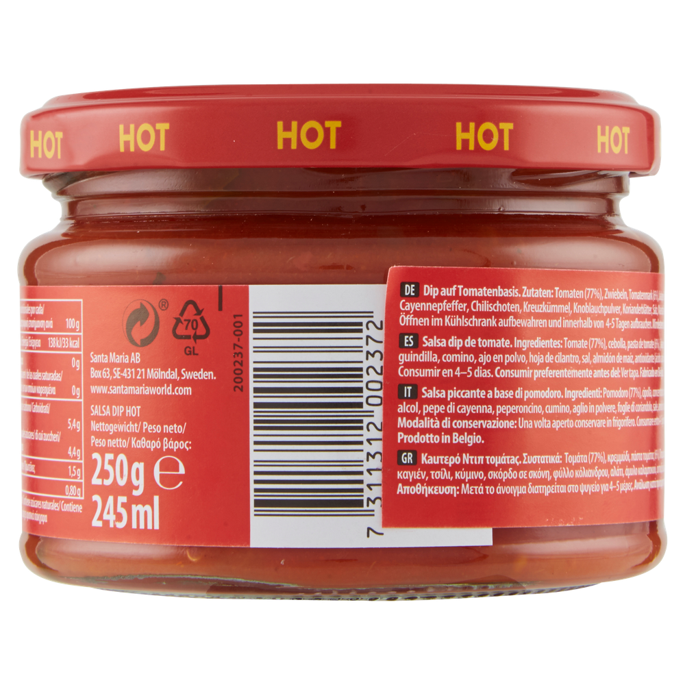 Salsa Dip Piccante A Base Di Pomodoro Santa Maria - Foto 3