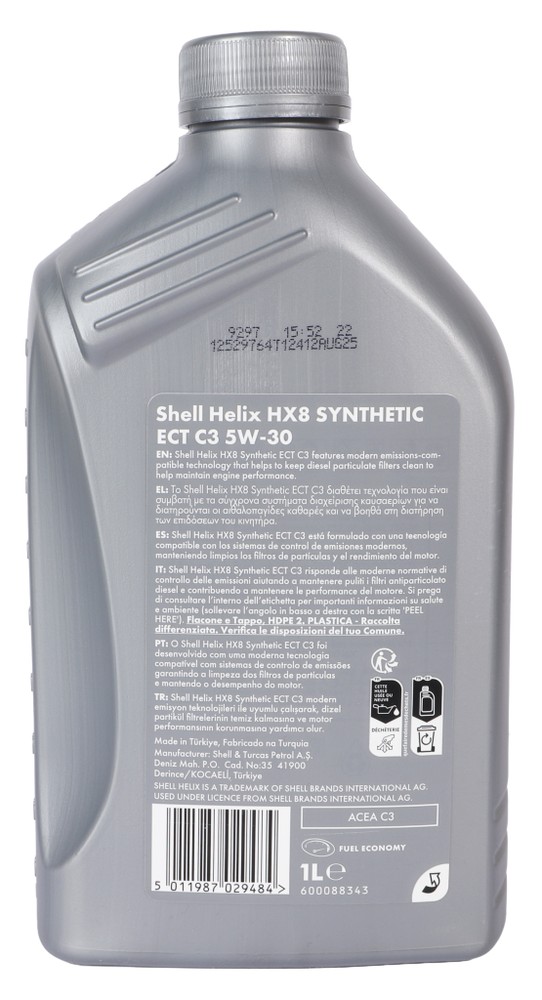 Olio Shell Helix Hx8 Synt Ect 5w30 C3 1l - Foto 3