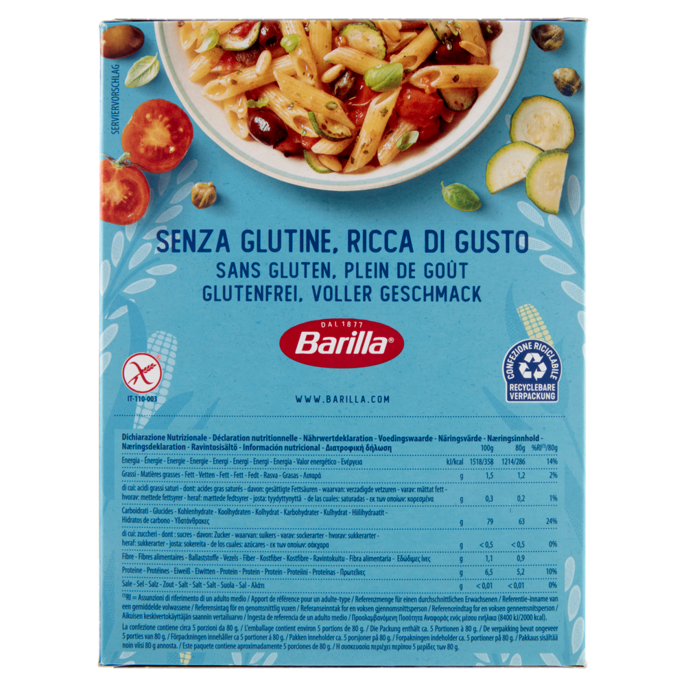 Pasta Senza Glutine Penne Rigate Barilla - Foto 3