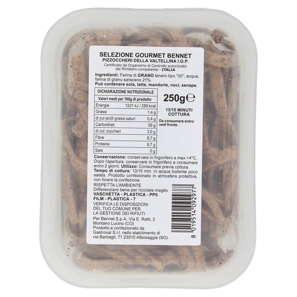 Bennet Selezione Gourmet Pizzoccheri Della Valtellina Igp - Foto 3