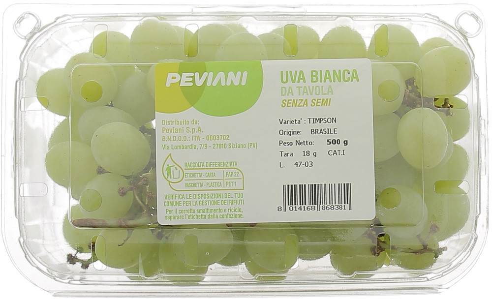 Uva Bianca Senza Semi Vaschetta Autumn Crisp - Foto 1