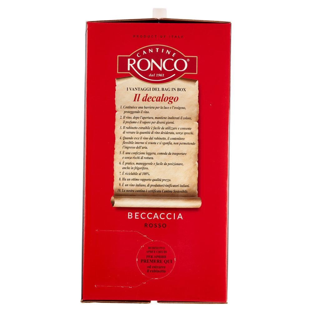 Vino Rosso Bag In Box Ronco - Foto 2