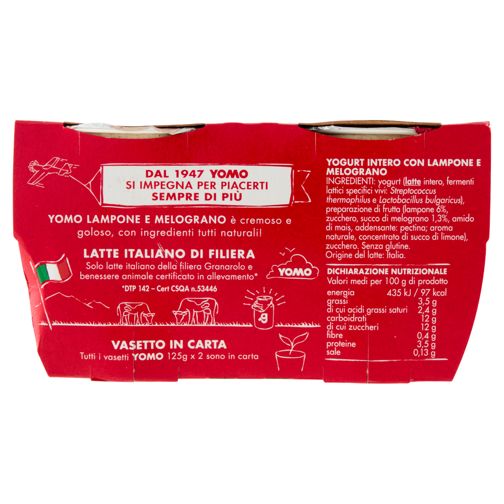 2 Yogurt Lampone E Melograno Yomo - Foto 3