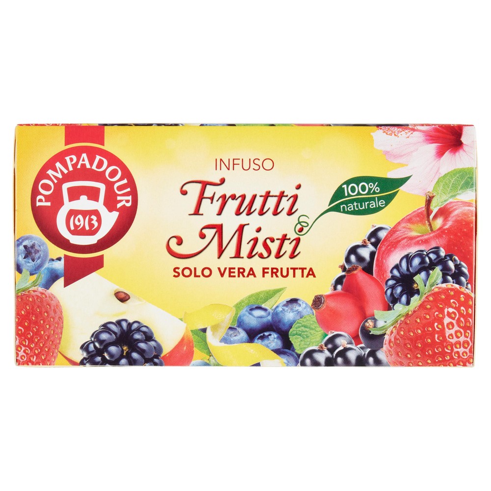 Infuso Ai Frutti Misti Naturale Senza Teina 20x3g Bustine Pompadour - Foto 1