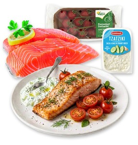 Filetto di Salmone con Pomodorini e Salsa Tzatziki - Foto 1