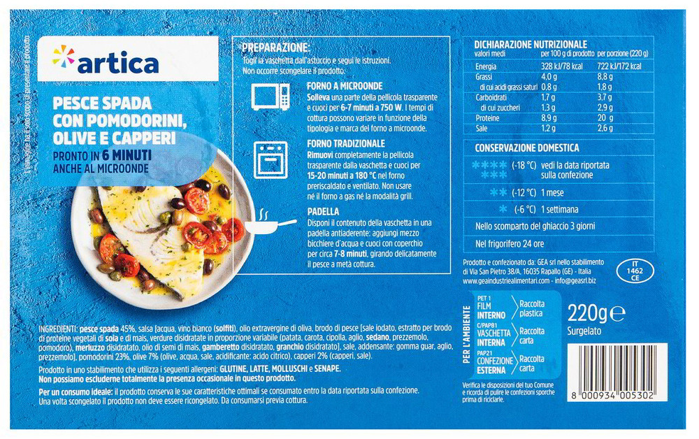 Spada Pomodorini, Olive E Capperi Artica - Foto 2