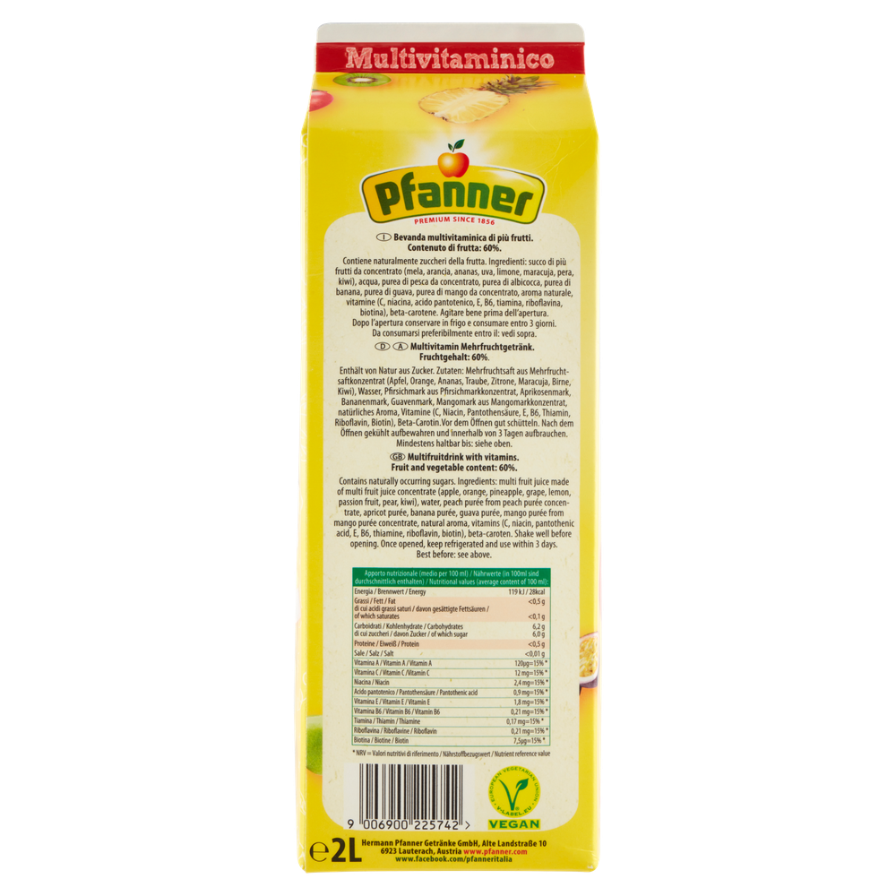 Multivitaminico 60% Senza Zuccheri Aggiunti Pfanner - Foto 3