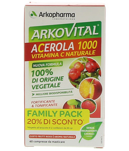 Arkopharma Acerola 1000 Vitamina C Compresse Masticabili - Foto 1