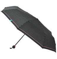 Ombrello Mini Nero Pois Bianchi Perletti Ombrello Mini Nero Pois Bianchi Perletti
