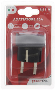 Adattatore Spina Standard Tedesco E Presa 10/16a Polypool - Foto 2