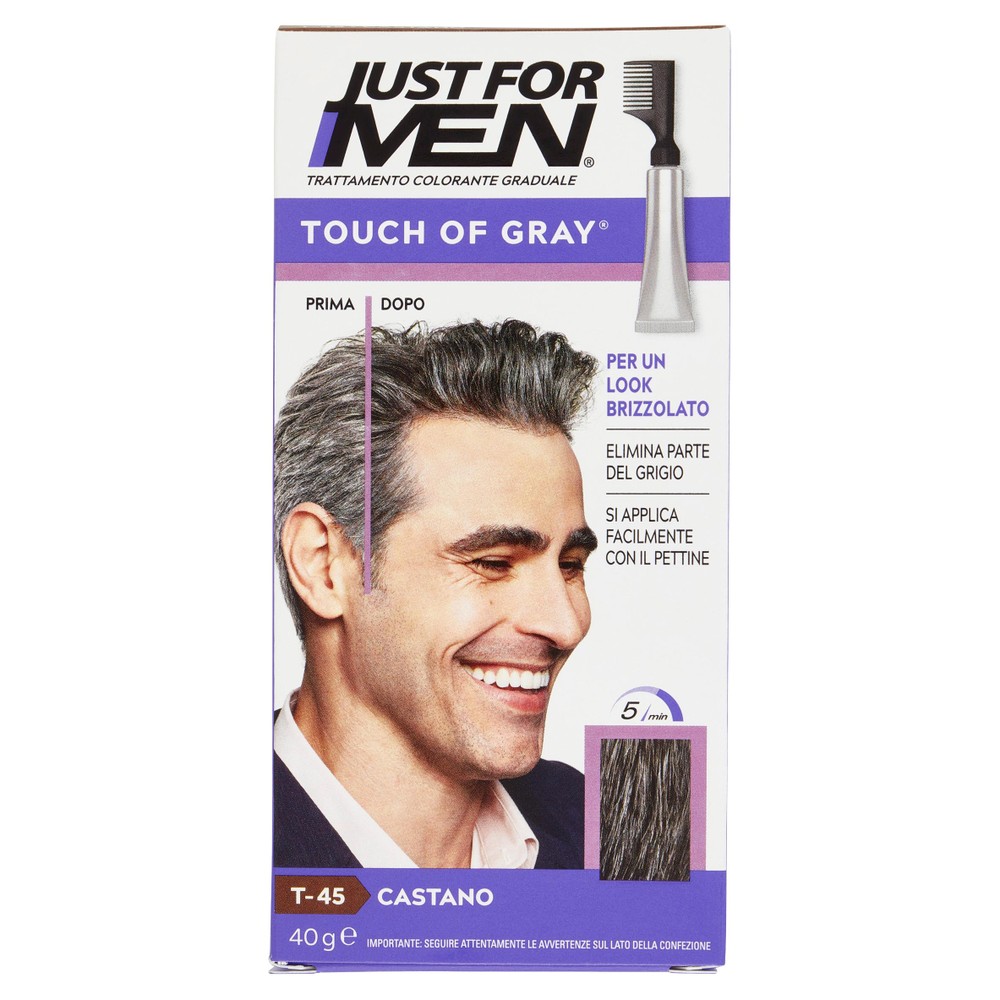 Touch Of Gray Castano Trattamento Colorante Graduale Just For Men - Foto 1