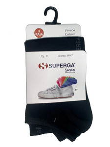 Calze Uomo 39/42 Nero Conf Da 3 Superga - Foto 1