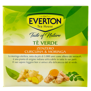 Tè Verde Taste Of Nature Zenzero, Curcuma E Moringa 40x1,3g Everton - Foto 3