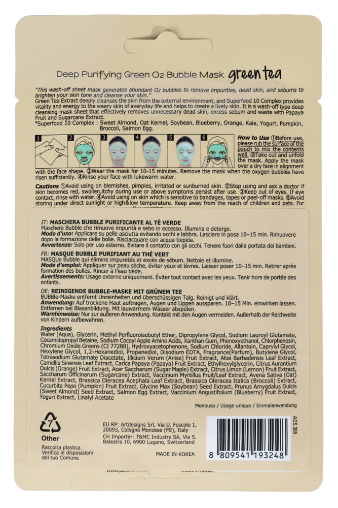 Bubble Mask Te' Verde Purederm - Foto 3