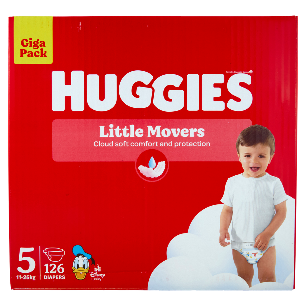 126 Pannolini Aperti Little Movers Gigapack Tg.5 Huggies - Foto 3