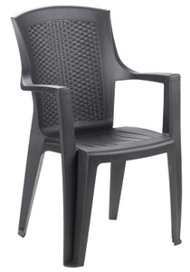 Poltrona Impilabile Effetto Rattan. Eden Antracite Progarden - Foto 1