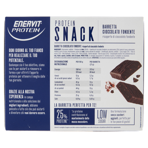 8 Snack Low Sugar Cioccolato Fondente Enervit Protein - Foto 3