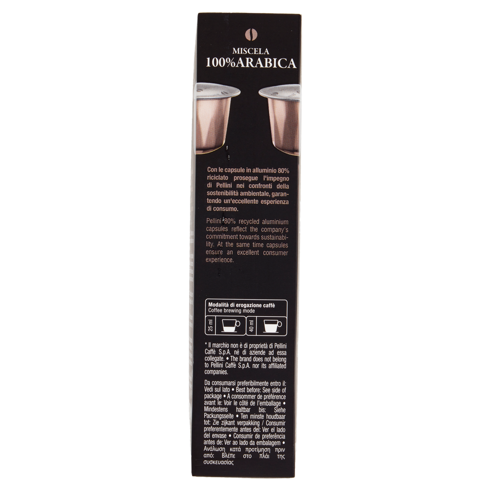 Caffè Top Miscela 100% Arabica Capsule Per Nespresso 10pz Pellini - Foto 2