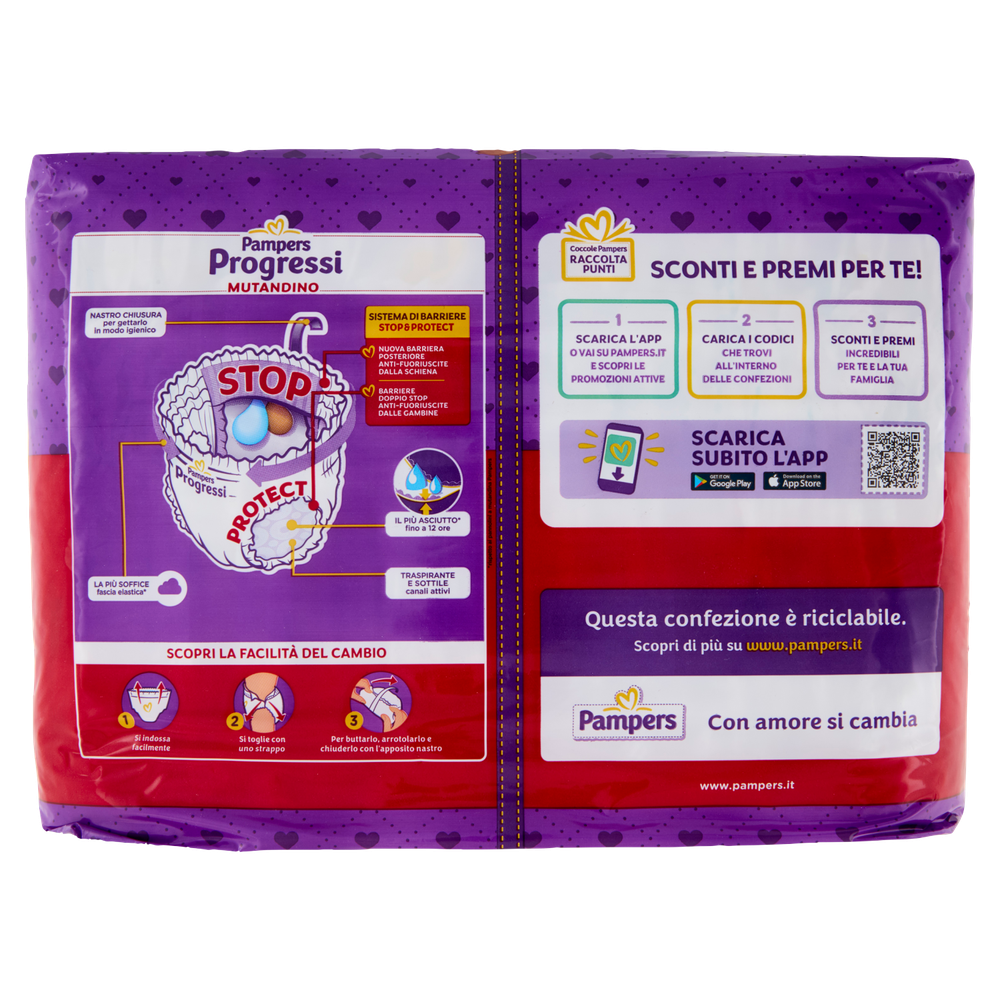 34 Pannolini Progressi Mutandino Taglia 5 Junior Pampers - Foto 3