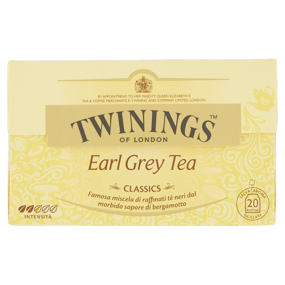 Tè Nero Earl Grey Aroma Di Bergamotto 20x2g Bustine Twinings - Foto 1