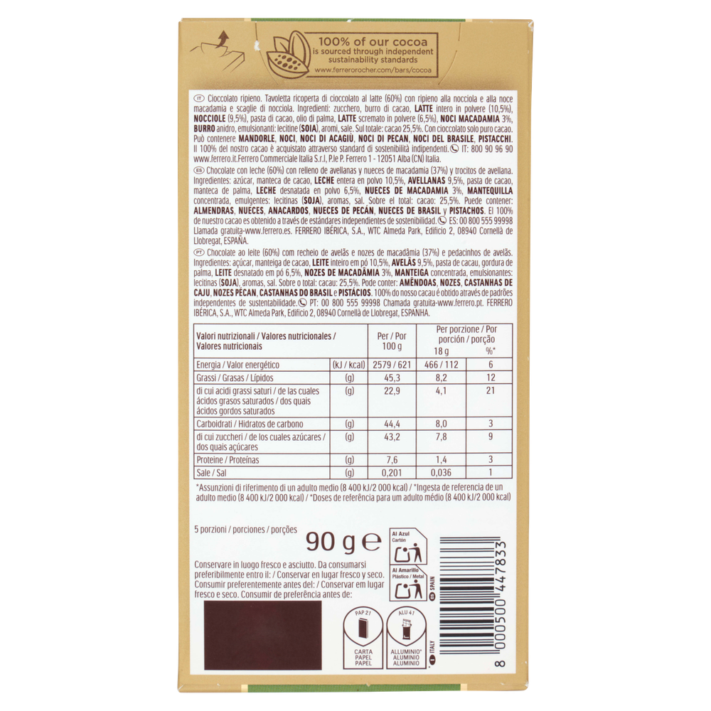 Tavoletta Cioccolato Rocher Macadamia - Foto 3